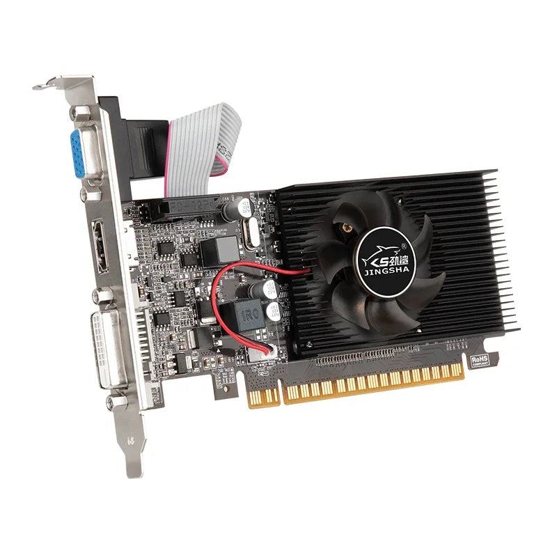 GT610 Graphics Card 810MHZ DDR3 1GB Display Card HD VGA DVI Interface Replacement Accessories for Computer Desktop Game.