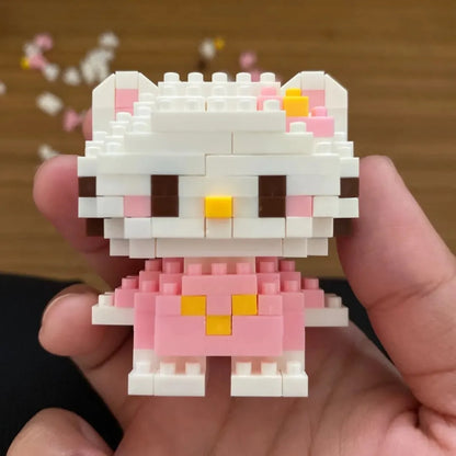 Disney 108 Style Stitch LinaBell Hello Kitty Building Blocks Princess Cartoon Figrues Bricks Children's Assembly Toys Model Gift.