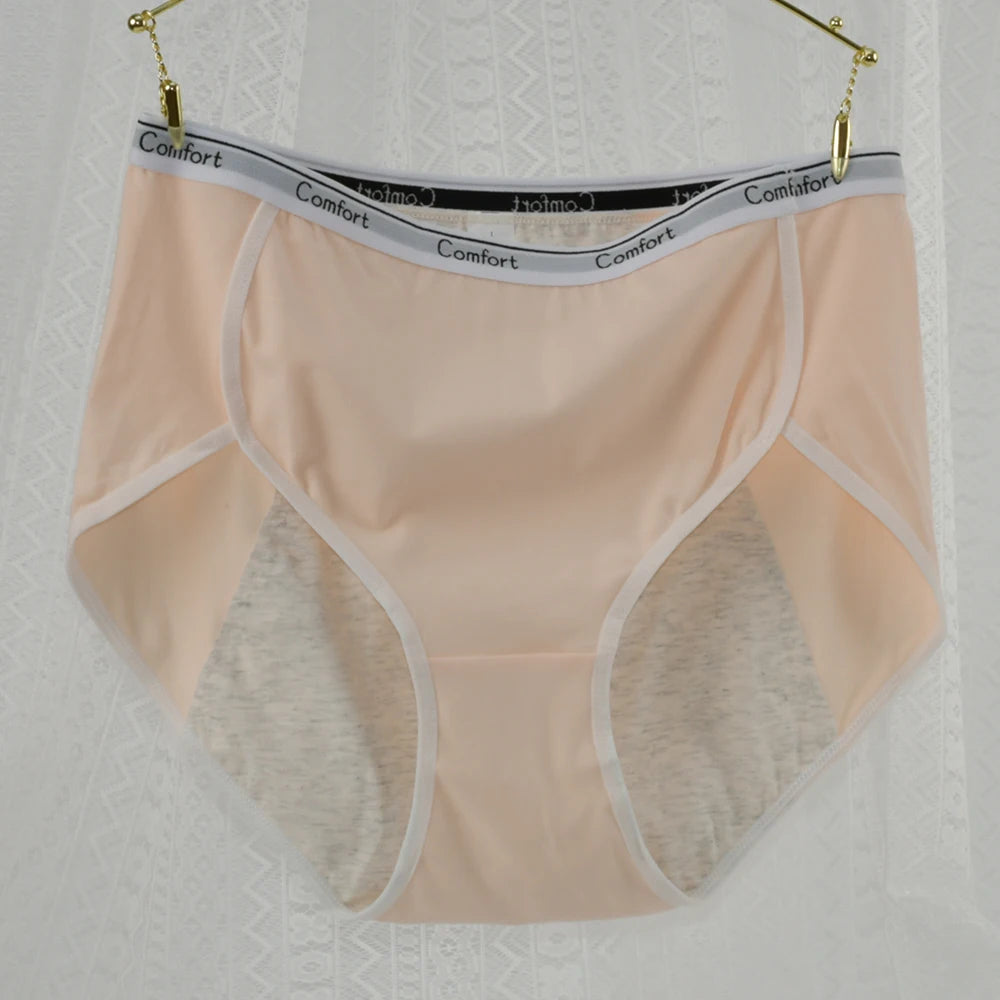 1Pack Women's Period Underwear Mid Waist Anti-Leakage Cotton Panties Comfortable Menstrual Briefs for Teens Ladies Intimates.