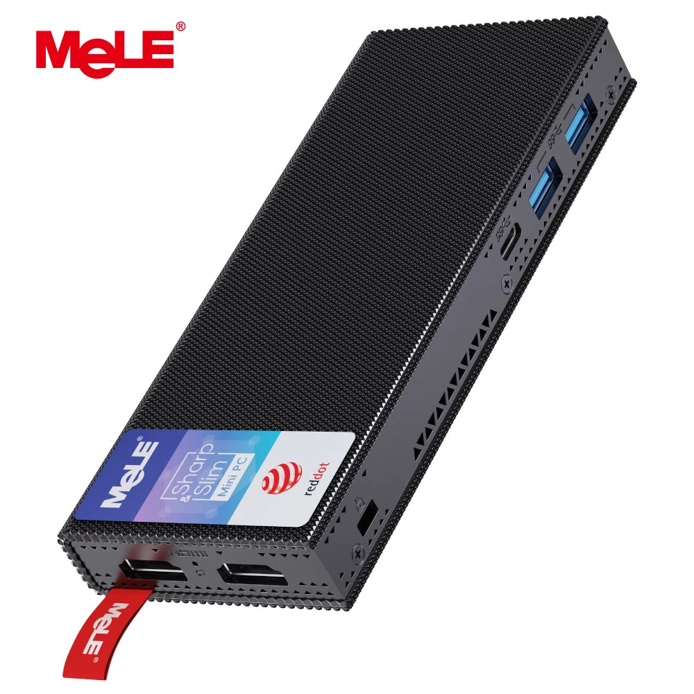 MeLE PCG02 Pro Fanless MINI PC Stick N100 8G 256G Mini Computer Dual HDMI,4266MHz LPDDR4,WiFi5 Gigabit Ethernet,USB Type-C PD3.0.