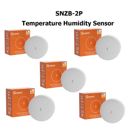 SONOFF SNZB-02P SNZB 02P Zigbee Temperature and Humidity Sensor Sonoff ZB Bridge-P Thermometer Detector Smart Home Via Ewelink