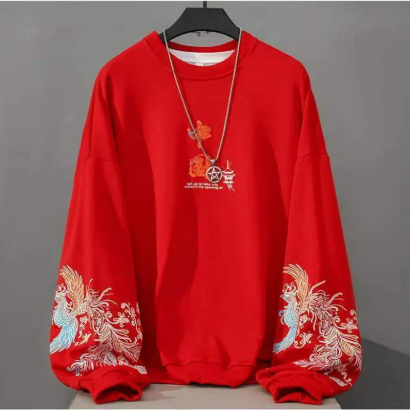 Chinese Style Essentials Hoodies Woman Winter Tops Coquette Star Clothes Autumn Pulovers Hooded Sweatshirt Women Grunge Vintage.