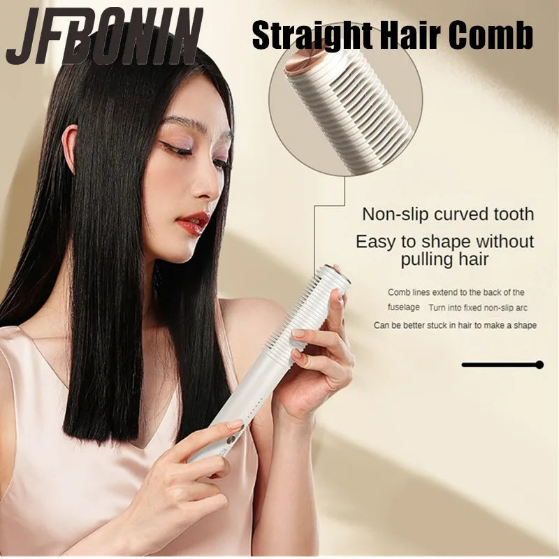 Electric Curling Stick Women's Chicken Rolls Water Ripple Lazy Straight Hair Comb Fan Small Splint Straight Curling Dual-use.