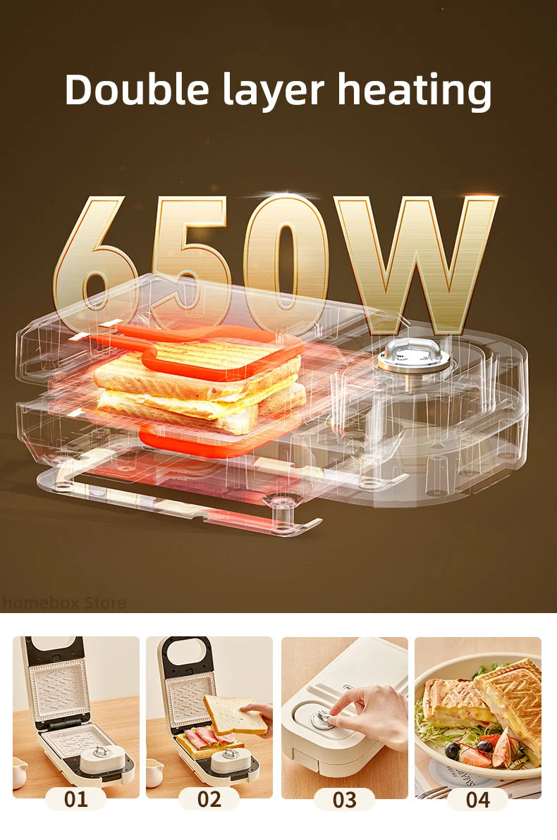 Electric Sandwich Maker Multifunctional Waffle Machine Toaster Baker Breakfast Machine Takoyaki Pancake Donuts Sandwichera 220V.