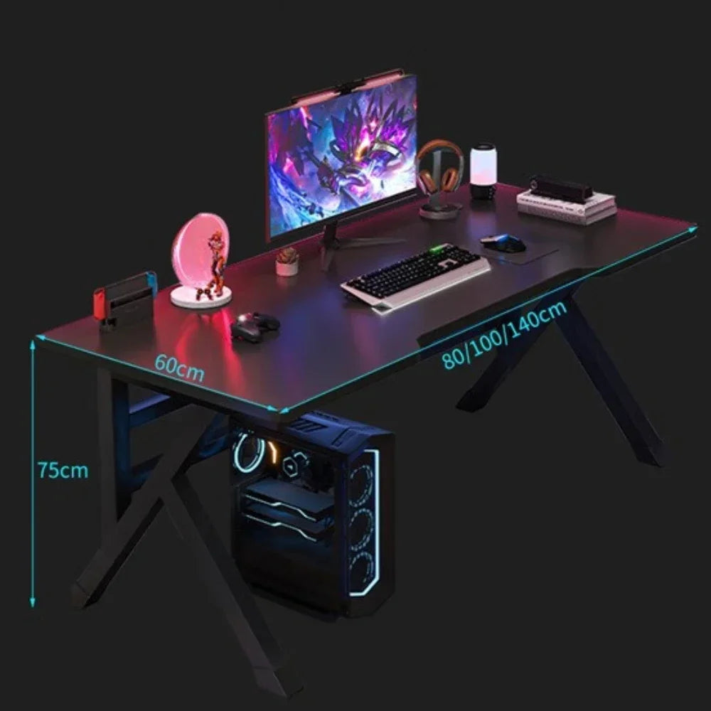 Ergonomischer Gaming-Tisch, Desktop-Computer, Doppel-Player-Gaming, luxuriöser und stabiler Gaming-Tisch, Schlafzimmer-Schreibtisch und Lernen