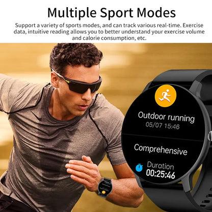 LIGE Smart Watch Men Women Full Touch Screen Sport Fitness Watch Man IP67 Waterproof Bluetooth For Android IOS Smartwatch Men.