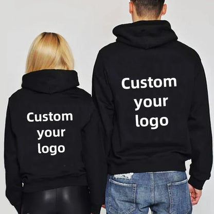 Customized hooded shirt for men and women, featuring photos and logos of your design. High end gifts in EU sizes.