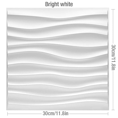 12pcs 30x30cm Super 3D Art Wall Panel PVC Waterproof 3D Wall Sticker Decor Tiles Diamond Design DIY Home Decor 11.81'' X 11.81''