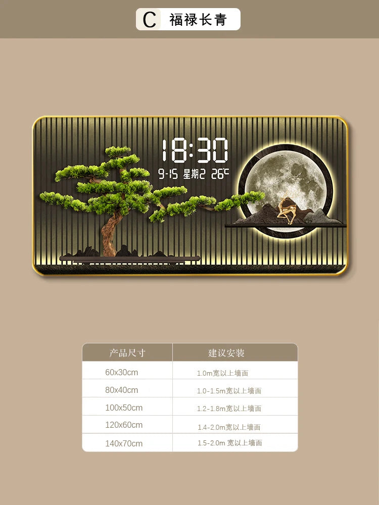 Temperatur Wohnzimmer Wanduhr Büro Horizontal Moderne Digitale Wanduhr Küche Design Horloge Murale Hause Dekoration