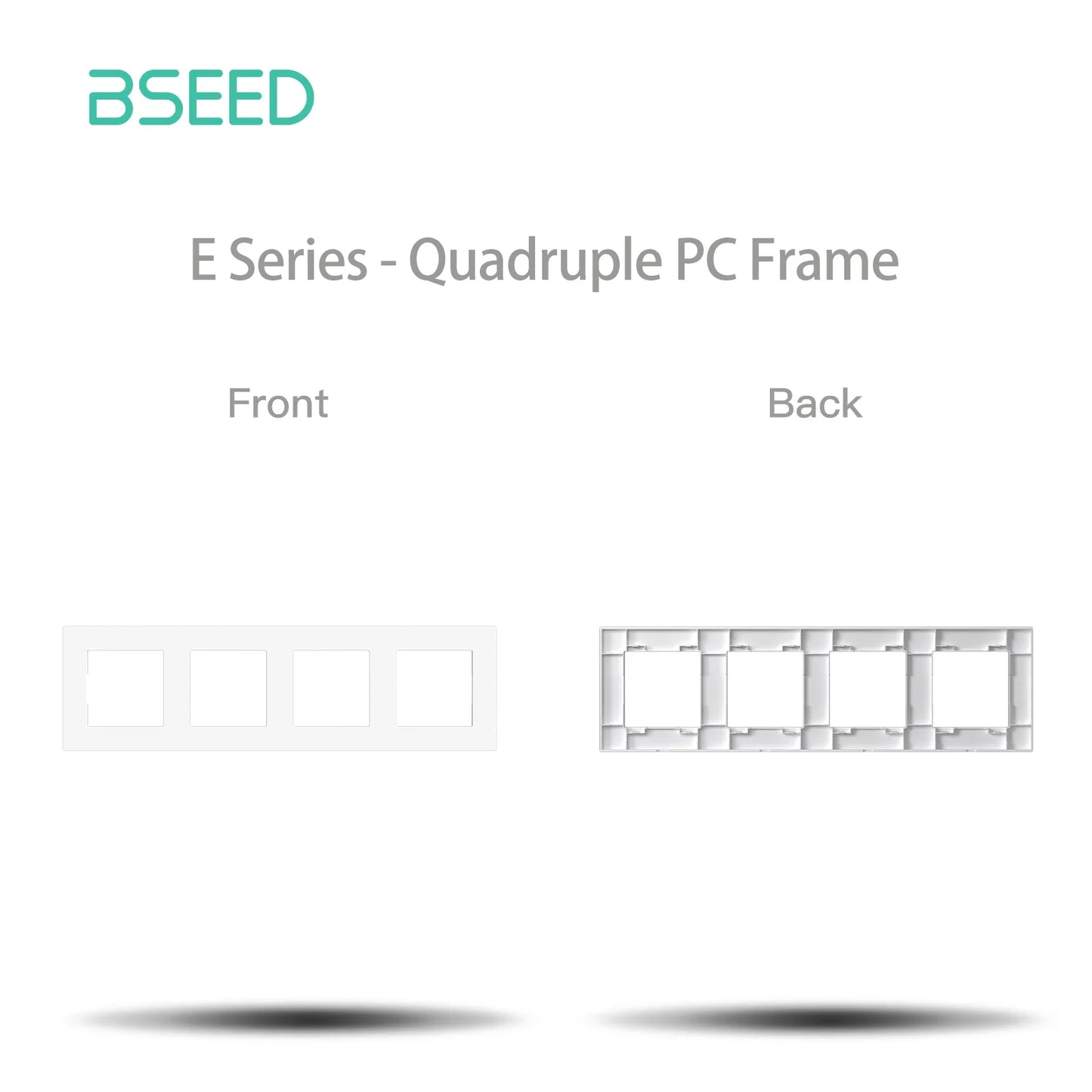 BSEED Zigbee 1/2/3/4Gang Smart Licht Vorhang Shutter Dimmer Schalter Mechanische Tasten EU Steckdosen USBC DIY Teile Kunststoff Rahmen