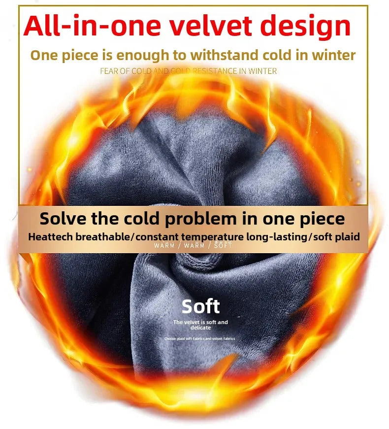 Winter Hot Sale Of The Season Trendy Stretchy Fleece Lined Thick Denim Mid Waist Fashionable Casual Warm Long Pants Men's Jeans.