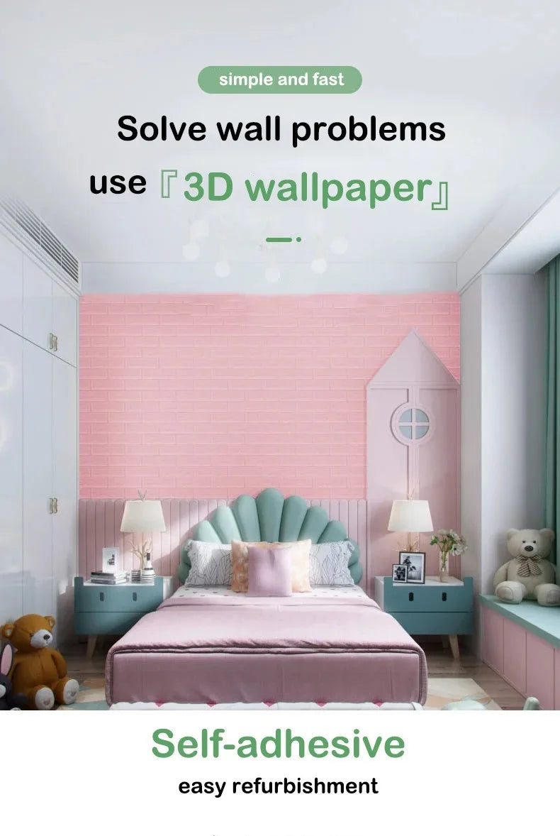 Self-adhesive Wall Wallpaper Self Adhesive Home Decorations Wallpapers Home Decor Decorative Wall Panel Room Decoration Sticker