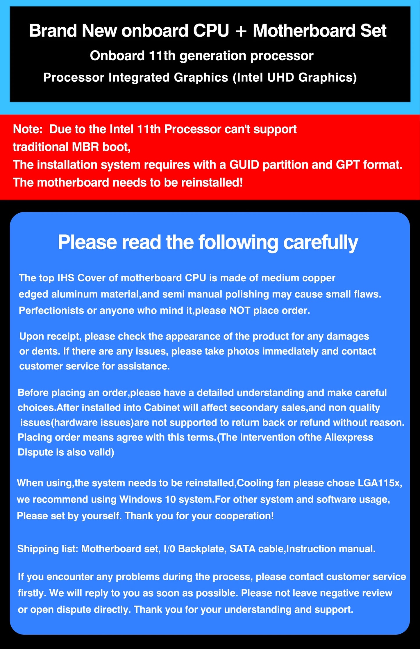 G613 DIY Gamer Motherboard with 11th Core CPU 0000 ES 2.2GHz 8C16T (Refer to i7 11800 ) DDR4 1151 Mainboard.