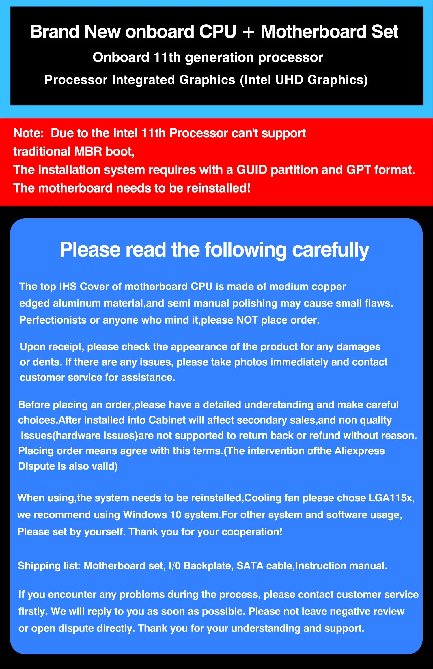 G613 DIY Gamer Motherboard with 11th Core CPU 0000 ES 2.2GHz 8C16T (Refer to i7 11800 ) DDR4 1151 Mainboard.