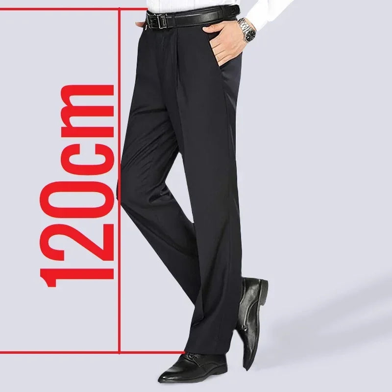 Big Fat Tall Men Clothing Men Dress Pants Extra Long Length Black Trouser Male Slim Plus Large Size Clothes 190cm 120cm 200 Cm.