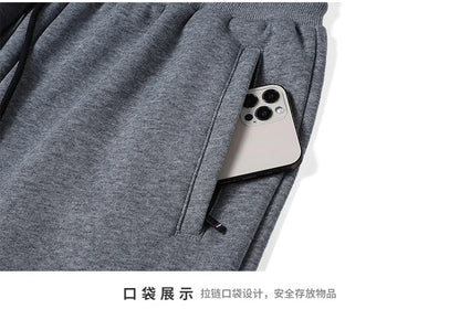 Plus Size 6XL 7XL Men's Sportswear Casual Cotton Tracksuits Men Sets Outwear Jacket+Sweatpant Joggers Running Winter Sports Suit