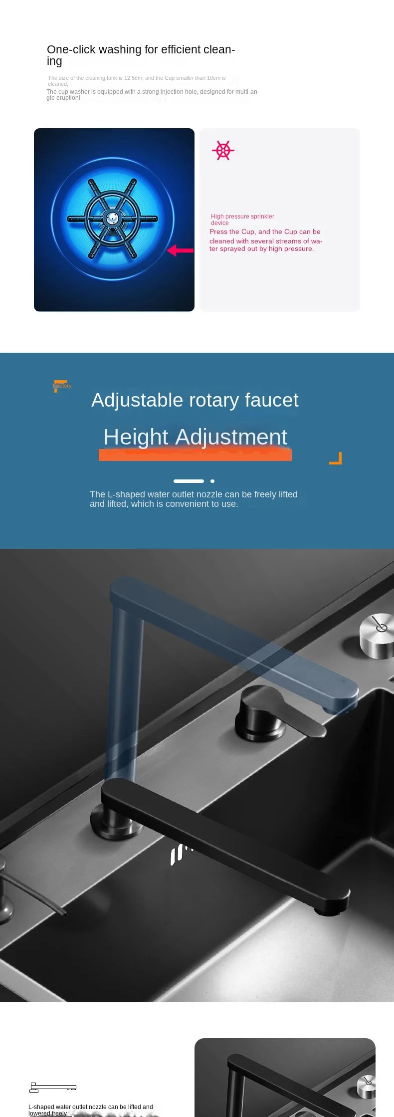 Multifunctional Nano Stainless Steel Kitchen Sink with Cover Plate, Thickened Single Basin Island Table Sink 88*51*22CM