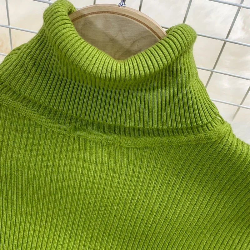 2026 neue Herbst Winter Rollkragen Langarm Gestrickte Pullover Einfarbig Multi Farbe Kaschmir Grundlegende Weiche Pullover.