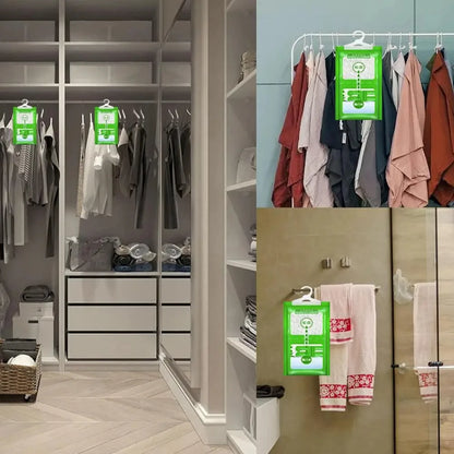 Hangable Wardrobe Moldproof Moisture Proof Dehumidification Bag humidity Moisture Absorbing Bag Closet Dehumidizer Eco Friendly.