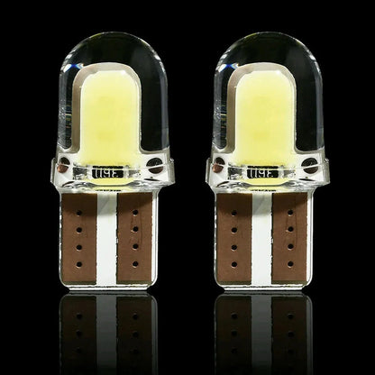 10pcs t 10 w5w Cob Glühbirne 1w DC12V Mini LED Lichter weiß blau rot gelb grün rosa rosa Silikon lampe für Auto Innen beleuchtung.