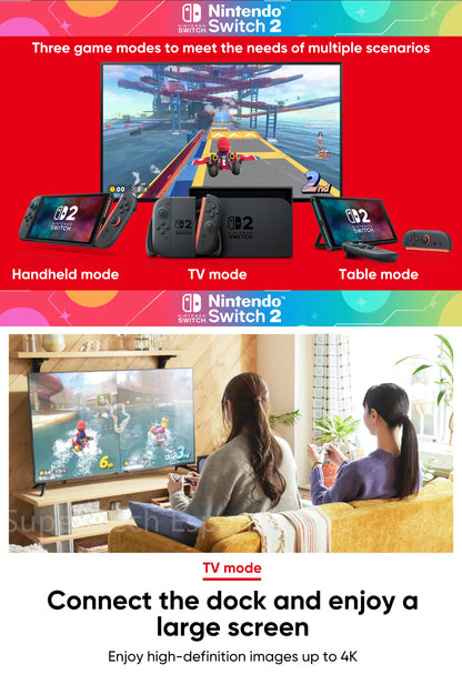 Nintendo Switch 2 Original 7.9-inch LCD Display Joy‑Con2 Handle Console Stable TV Mode Video Gaming Console N2 NEW 2025.