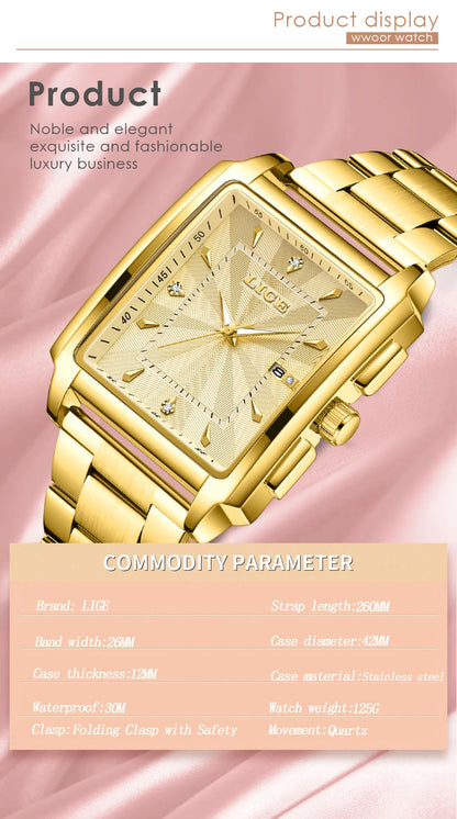 LIGE Fashion Waterproof Watch For Women Top Brand Luxury Women Watch Casual Sport Date Women's Quartz Wristwatches Montre Femme.