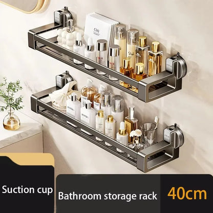 Haushalt Saugnapf Schnalle Badezimmer Dusche Gel Lagerung Korb Wc Ohne Stanzen Waschraum Wand-montiert Lagerung Rack