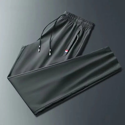 Straight-leg Casual Pants For Men Ice Silk Sports Trousers Youth Fashion Summer 2024 New Arrival Comfortable Loose Fit