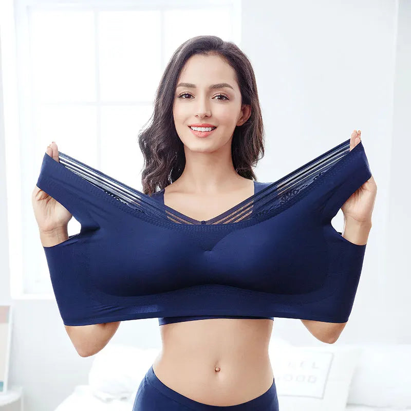 Big Size M-5XL 6XL 7XL Vest Bra Seamless Intimate Sexy Sleeping Bra For Women Soft Comfortable Sleep Active Bra Sport Bra 7XL BH.