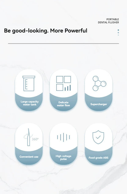 Household High Pressure Oral Irrigator Portable Teeth Clean Water Dental Floss Manual High Pressure Water Toothpick.