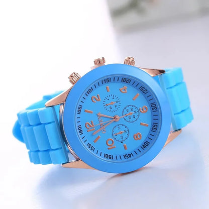 2025 New Fashion Luxury Brand Women's Watch Silicone Strap Quartz Wrist Watch for Female Relogio Feminino Zegarki.