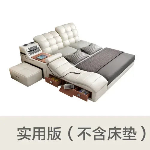 Master Under Storage Doppelbett Ästhetisches Master Nordic Multifunktionales Schlafzimmer Bettgestell Modernes Design Cama Casal Möbel