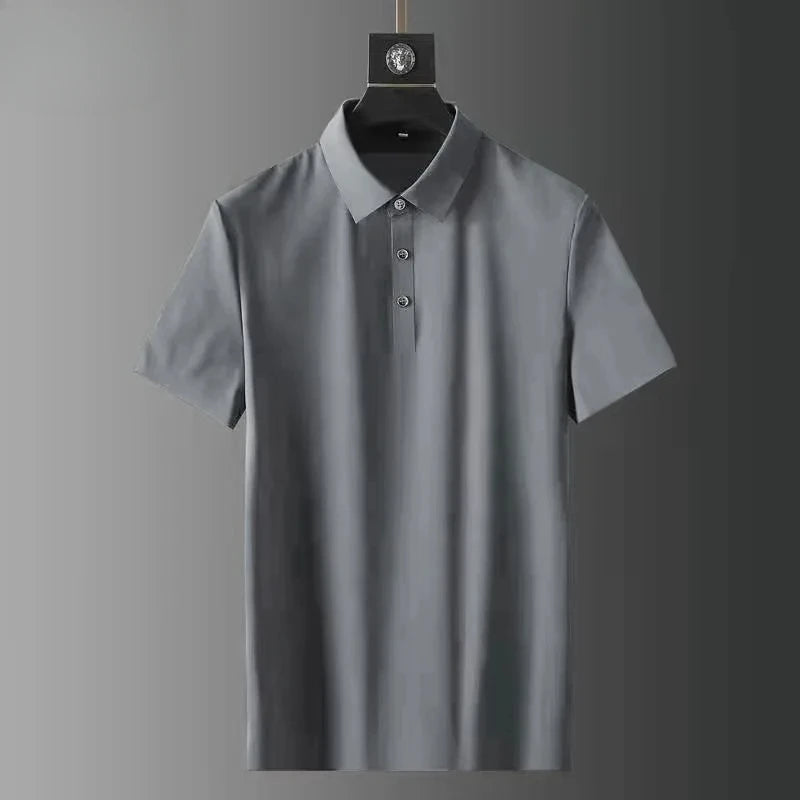 2025 Summer New Fashion Solid Color Comfortable Breathable Sports Suit Men's Business Leisure Loose Size Two-Piece Set M-4XL.