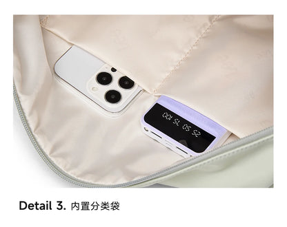 LEE Expandable Large Capacity Luggage Travel Handbag Women Sports Fitness Gym Yoga Bag Waterproof Dry Wet Pocket Duffel Bag