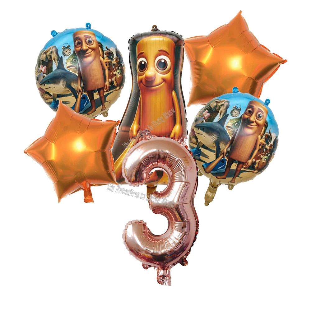 Italienisches Brainrot-Ballon-Set, Babyparty-Party-Ballon, Tralalero Tralala TungTungTungSahur-Luftballons, Dekoration, fotografische Requisite