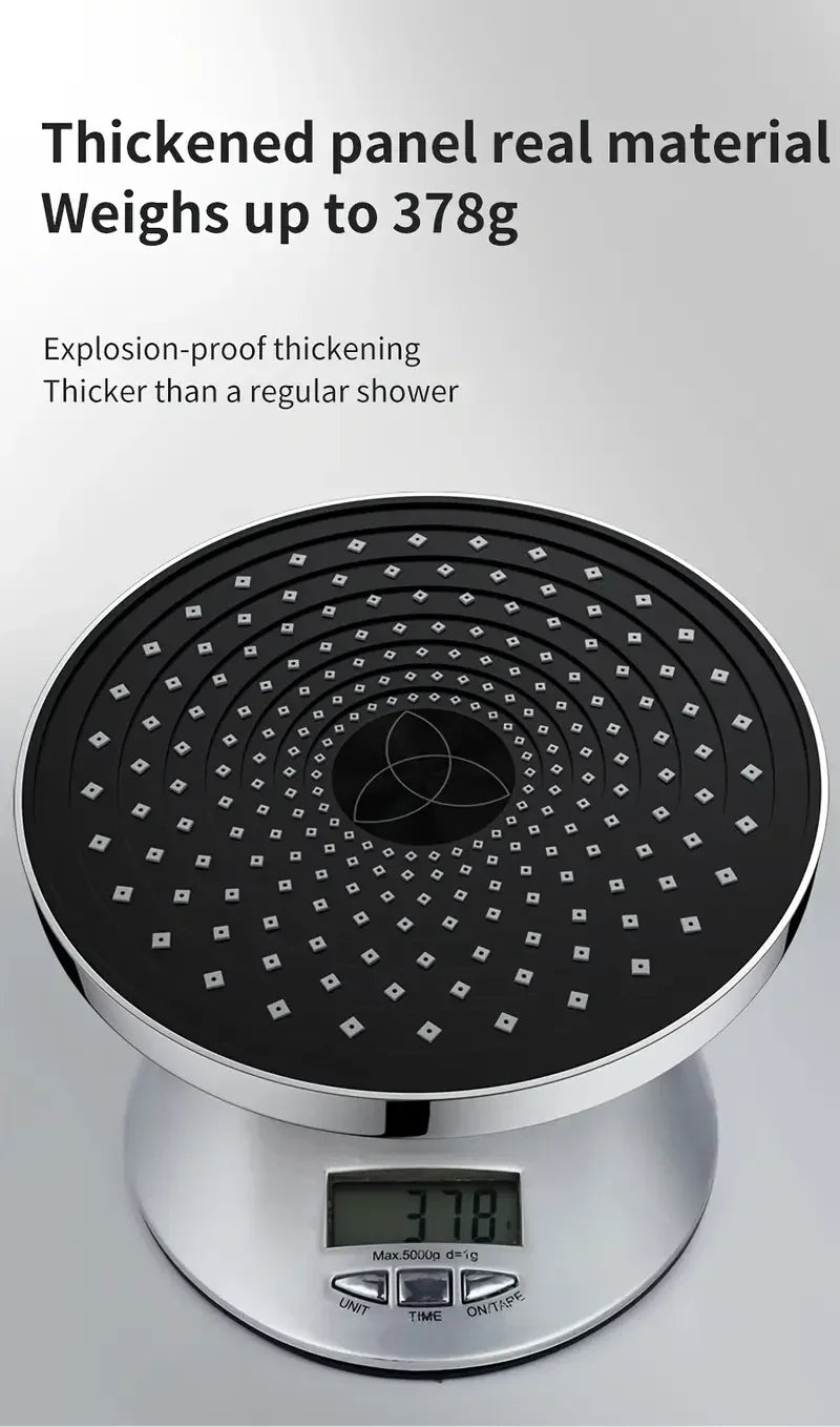 25cm Top Spray Large Water Volume Booster Shower Head Pressurized Single Head Home Bathroom Shower Head Set