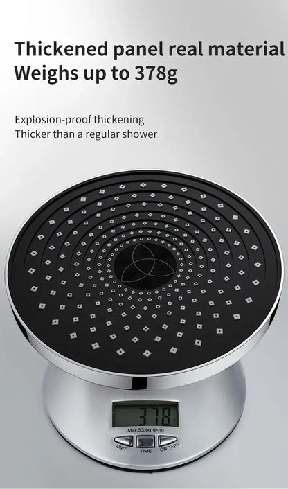 25cm Top Spray Large Water Volume Booster Shower Head Pressurized Single Head Home Bathroom Shower Head Set