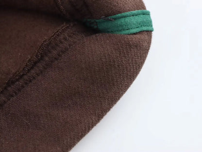 Brown Set Woman Two Pieces Casual Elegant Autumn Woman Sets Vintage Holiday Outfits Long Sleeve Sets Y2k Outfit Set