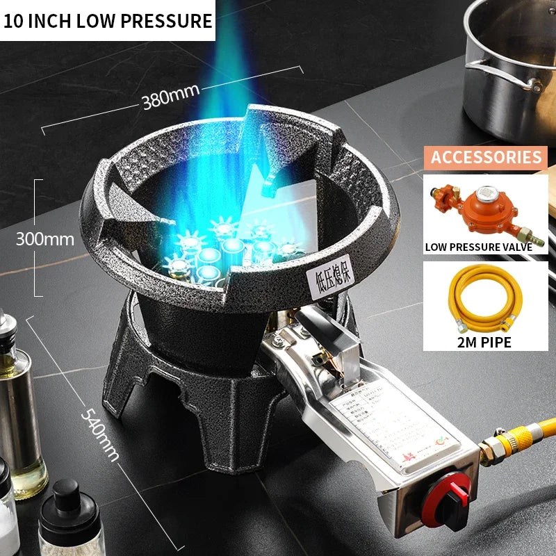 Low-pressure Fierce Fire Gas Stove Commercial Single-hole Liquefied Gas Burner for Hotel Restaurant Energy-saving Gas Cooktop
