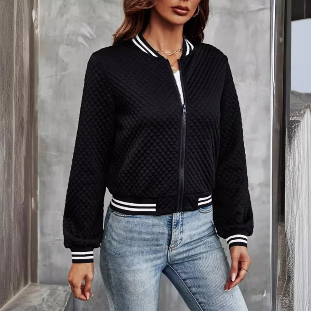 2024 Herbst grenzüberschreitend Europa und Amerika eBay Außenhandel Damenbekleidung neue Mode Reißverschluss Baseballjacke Jacke für Wo
