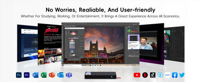 MeLE PCG02 Pro Fanless Mini PC Stick N5105 8GB/256GB, WiFi5 USB PD3.0, Micro Computer Desktop Dual HDMI, Gigabit Ethernet BT5.1.