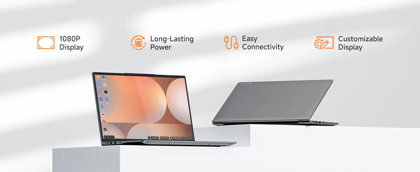 Dopesplay 15.6 inch Portable Lapdock Monitor For Samsung DeX with Keyboard Battery FHD External Screen For Phone Mini PC Laptops.