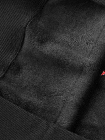 GIBSIE Plus Size Bow bestickter lockerer Hoodie Damen Herbst und Winter koreanische Kapuzen-Fleece-verdickte Pullover-Sweatshirts.