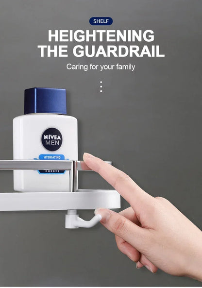 Dusche Lagerung Halter Bad Regal Pole Regale Shampoo Tablett Stehen Kein Bohren Hebe Stange Dusche Kopf Halter Rack Organizer