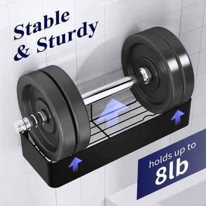 Großer Duschkorb, 2er-Pack, selbstklebender Dusch-Organizer, bohrfreie Duschregale für Innendusche und Badezimmer