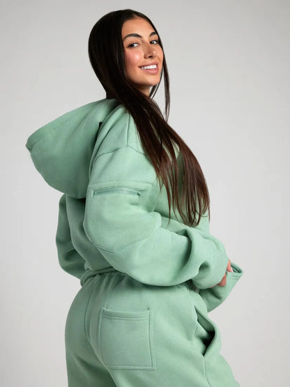 2025 Fitness Workout Outfits Autumn Winter Women Man Tracksuit Sport Pocket Sweatshirt Hoodies Sweatpants 2 Two Piece Set Lover.