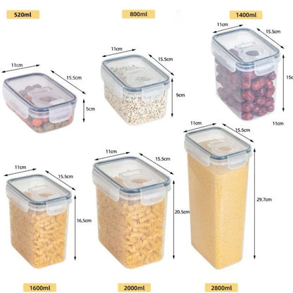 Airtight Food Storage Containers With Lid Pantry Organizer Cereal Dispenser Cereal Containers Food Storage Box Kitchen Organizer.