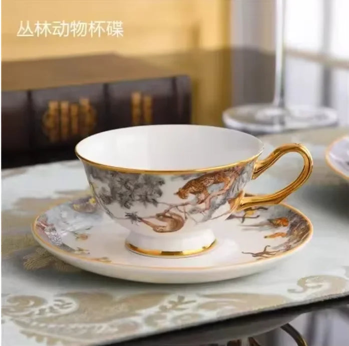 Luxury Blue Ocean Bone China Dishes Plates Western Clubhouse Upscale Heart Of The Sea Ceramic Tableware Decorative Plate