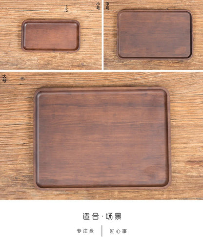 Heavy Bamboo Tray Rectangular Home Living Room Tea Tray BBQ Plate Fruit Snacks Bread Tray.