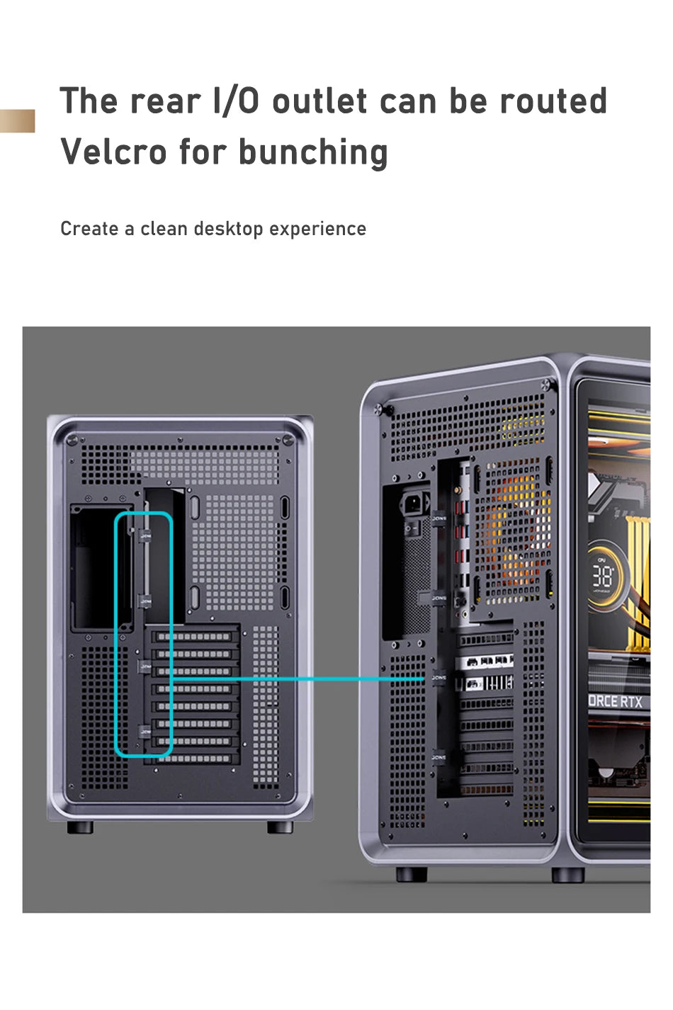 JONSBO BO400 ATX Desktop Case Aluminum Side View Sea View Room Chassis Supports 360 Water-cooled 10 Fan Positions